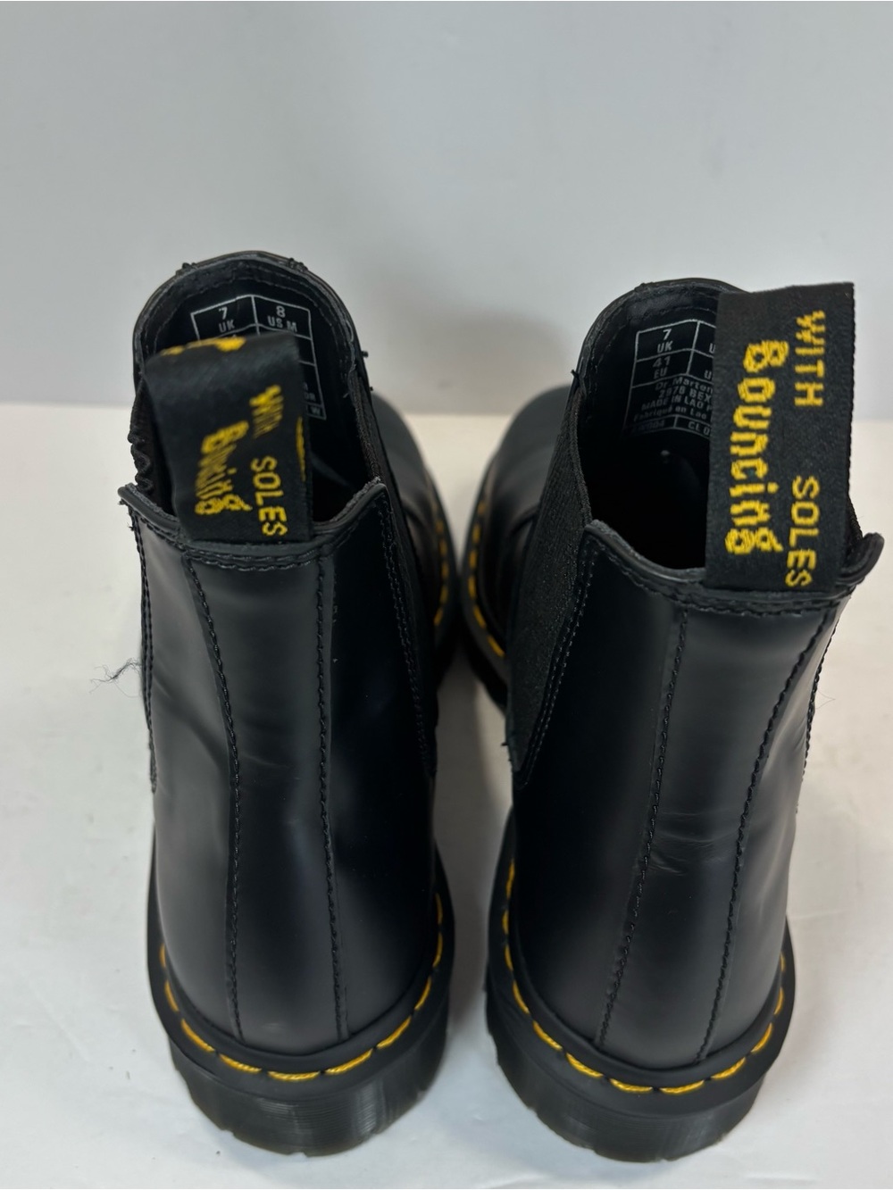 Dr Martens 2976 BEX Sz 8 Men's Leather Smooth Chelsea Boots In Black - Excellent - Picture 7 of 11